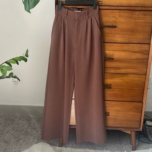 Abercrombie wide leg brown slacks